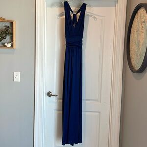 Express Women’s Maxi Halter Dress / Navy shimmer / Size M / Brand NWT / Pretty!